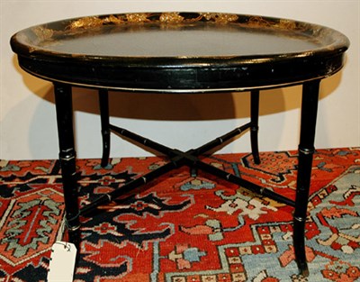 Lot 352 - Victorian Papier Mache Mother-of-Pearl inlaid...