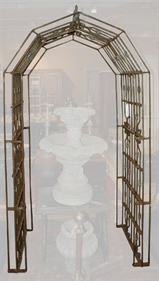 Lot 1268 - Victorian Style Iron Arched Trellis Height 7...