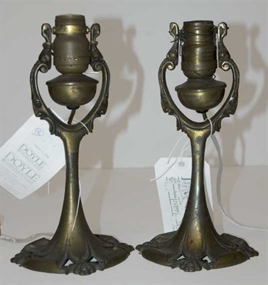 Lot 1324 - Pair of Gilt-Metal Ship's Lantern Sconces...