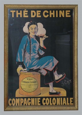 Lot 1131 - O. d'Ezy THE DE CHINE Color lithograph, circa...