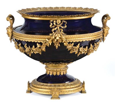 Lot 4337 - Sevres Style Gilt-Bronze Mounted Porcelain Urn...