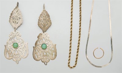 Lot 2055 - Group of Assorted Gold, Silver and Metal Jewelry
