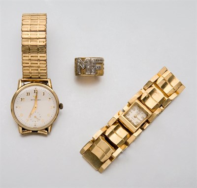 Lot 2113 - Two Wristwatches and Group of Assorted Gold and Metal Jewelry