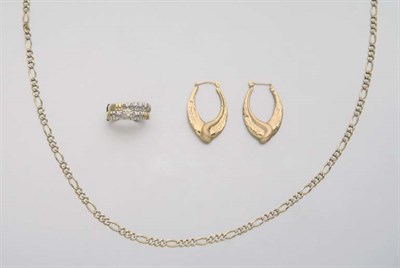 Lot 2027 - Group of Gold and Metal Jewelry