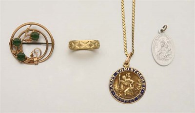 Lot 2046 - Group of Gold and Metal Jewelry