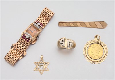 Lot 2064 - Group of Gold and Metal Jewelry