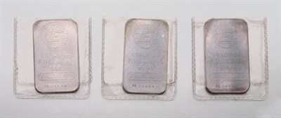 Lot 2116 - Three One Troy Oz. Fine Silver Bars