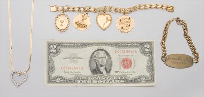 Lot 2080 - Group of Jewelry and a U.S. Two Dollar Bill