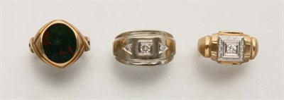 Lot 2025 - Group of Gold, White Gold and Metal Rings