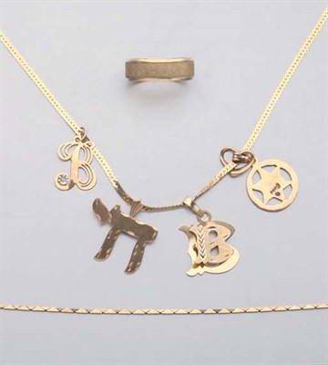 Lot 2061 - Group of Gold and Metal Jewelry