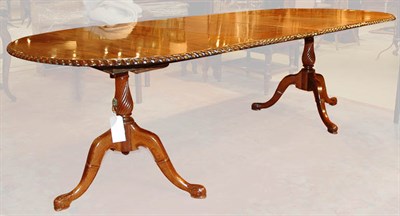 Lot 1475 - Georgian Style Mahogany Double-Pedestal Dining...