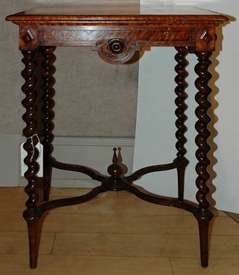 Lot 1457 - Victorian Style Burl-Walnut Side Table Height...