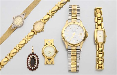 Lot 2099 - Group of Gold and Metal Jewelry and Wristwatches