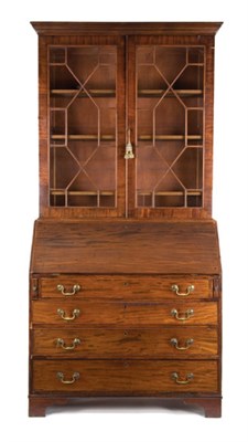 Lot 328 - George III Mahogany Bureau Bookcase Late 18th...