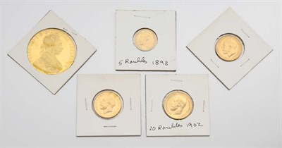 Lot 2403 - Five Foreign Gold Coins