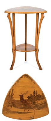 Lot 4402 - Galle Marquetry Inlaid Fruitwood Side Table...