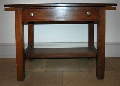 Lot 4513 - Limberts Oak Library Table The overhanging...