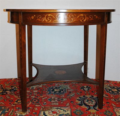 Lot 4474 - Edwardian Marquetry Inlaid Mahogany Center...