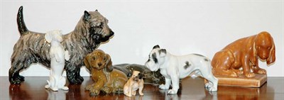 Lot 408 - Group of Porcelain Figures of Dogs Comprising...