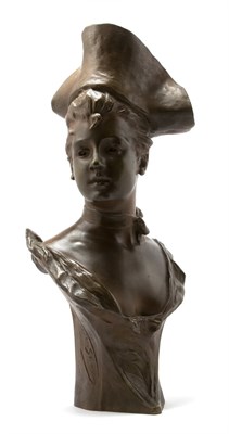Lot 4272 - Bronze Bust of a Fashionably Dressed Woman...
