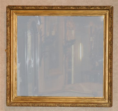 Lot 4123 - Gilt-Wood Mirror The rectangular frame...