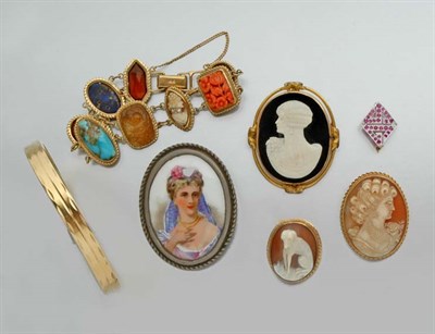 Lot 2804 - Group of Gold and Metal Jewelry