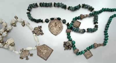 Lot 2134 - Group of Assorted Bead, Silver Coin and Metal Jewelry