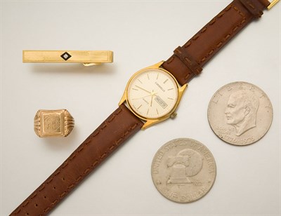 Lot 2003 - Gentleman's Wristwatch and Assorted Group of Jewelry and U.S. Coins