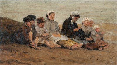 Lot 4006 - Eugene Feyen French, 1826-1895 Children at the...