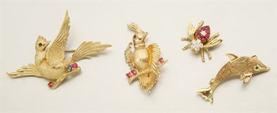 Lot 2863 - Group of Nine Animal Pins