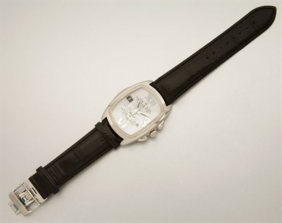 Lot 2280 - Oversized Stainless Steel and Diamond Wristwatch