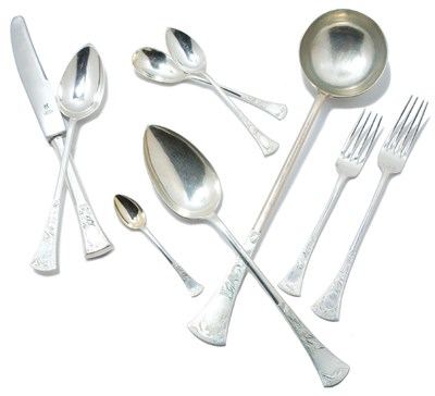 Lot 4320 - German Silver Flatware Service August...