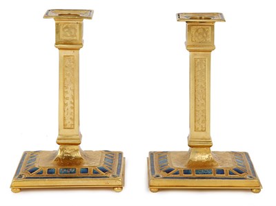 Lot 4354 - Pair of Louis C. Tiffany Furnaces Enameled...