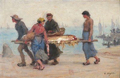 Lot 4007 - Eugene Feyen French, 1826-1895 At the Docks...