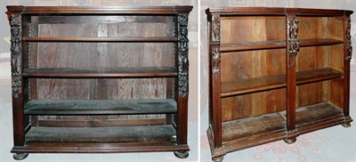 Lot 260 - Two Baroque Style Walnut Bookcase Height of...