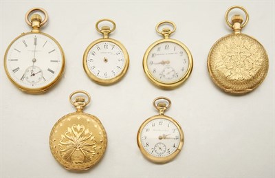 Lot 2812 - Six Lady's Hunting Case and Open Face Lapel Watches