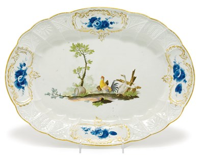 Lot 4558 - Meissen Gilt Decorated Porcelain Platter Of...