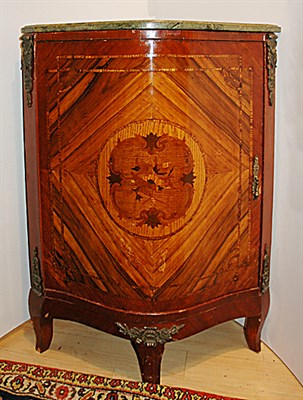 Lot 4220 - Louis XVI Style Metal Mounted Marquetry Inlaid...