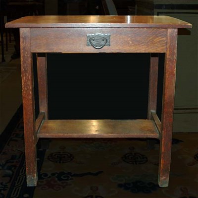 Lot 187 - Stickley Style Single Drawer Side Table Height...