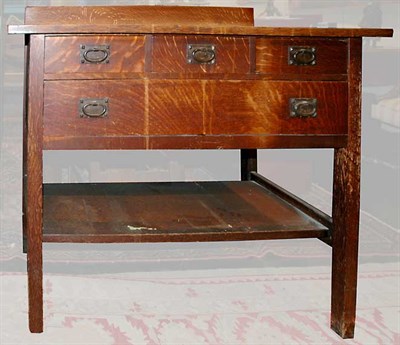 Lot 181 - Stickley Style Oak Sideboard Height 39 inches,...