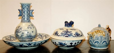 Lot 676 - Group of Chinese Blue and White Articles...