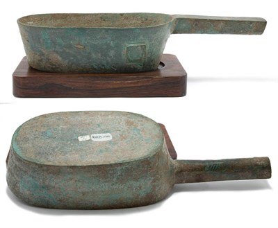 Lot 253 - Chinese Bronze Grain Scoop Qin Dynasty Of oval...