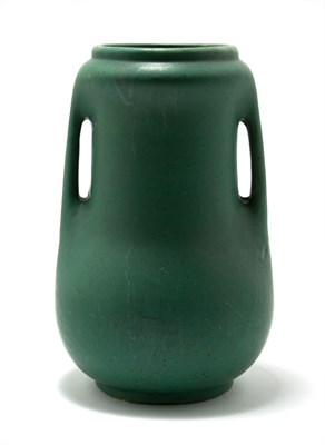 Lot 4372 - Teco Style Green Glazed Pottery Vase First...