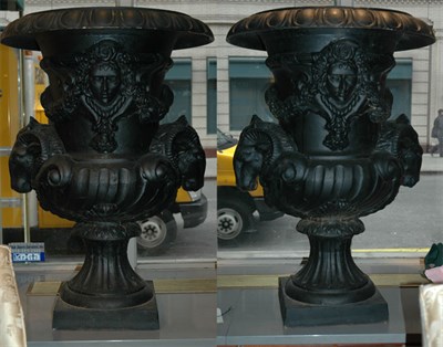 Lot 529 - Pair of Neoclassical Style Cast Iron...