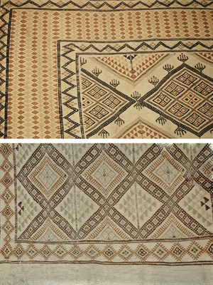 Lot 1566 - Two Moroccan Kilims Approximately 9 feet 9...