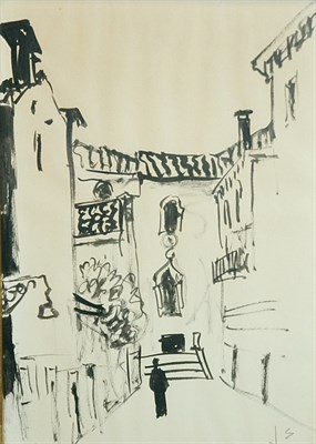 Lot 81 - Joseph Solman American, 1909-2008 Lone Figure...