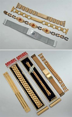 Lot 2146 - Assorted Group of Gold-Filled and Metal Lady's and Gentleman's Vintage Watch-Bracelets and Bracelets
