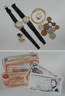 Lot 2016 - Assorted Group of U.S. Coins, U.S. and Foreign Currency, Stamps and Jewelry