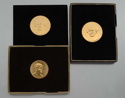 Lot 2090 - Assorted Group of Commemorative Medals and U.S. Silver Dollars and One Four-Color Hunting Case Watch and One Wristwatch