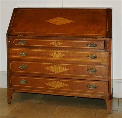 Lot 2202 - Federal Inlaid Mahogany Slant Front Desk New...